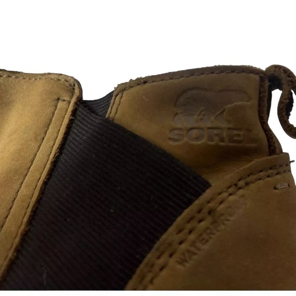 Sorel Boots Emelie Chelsea Ankle Bootie Brown Leather Womens Size 7.5 - Picture 6 of 9